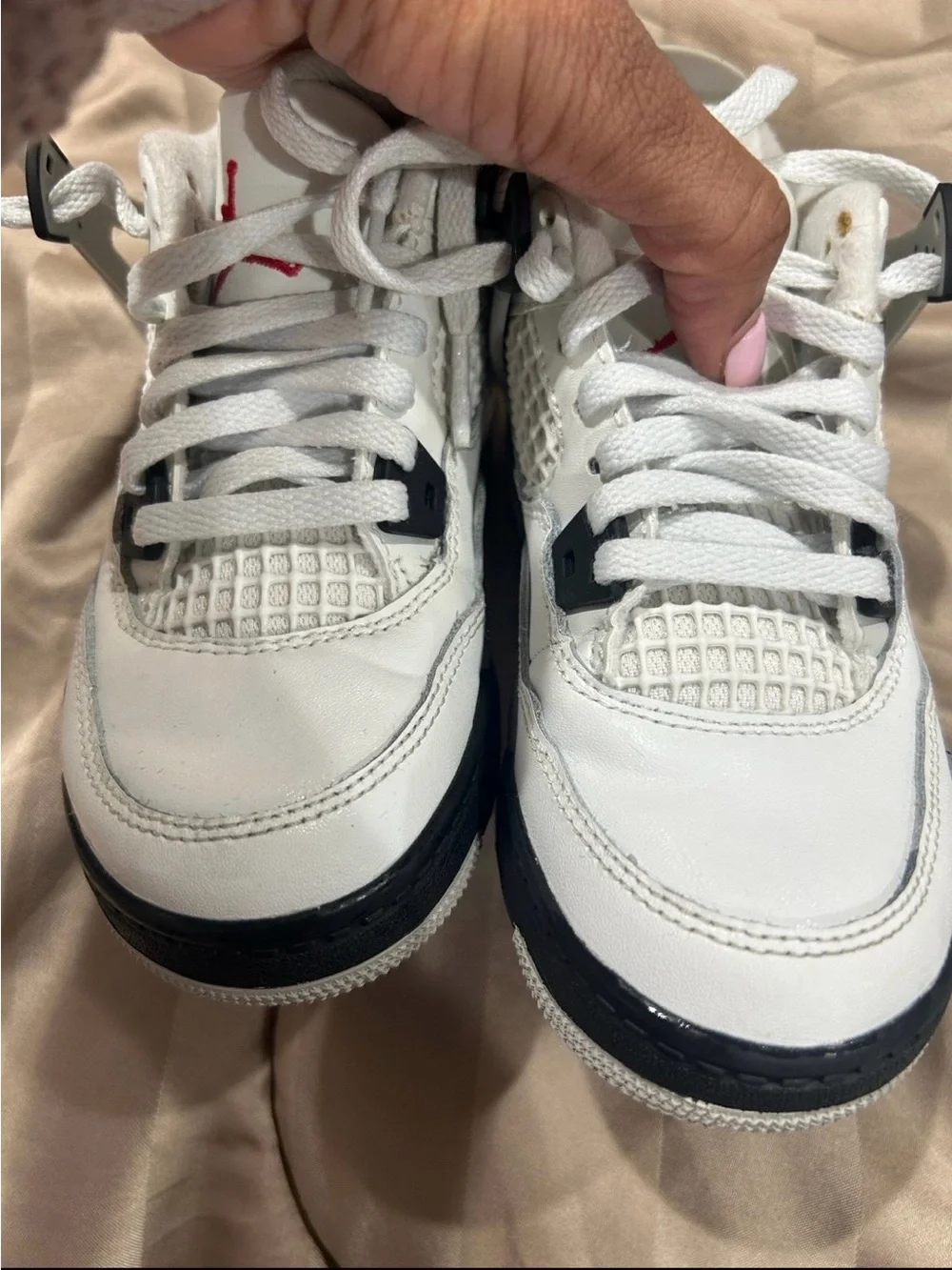 Nike Kids White, Gray and Black Retro 4